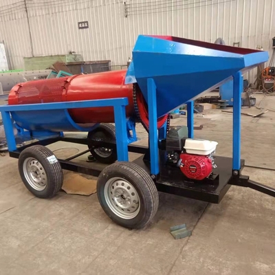Equipamento de mineração de ouro de barras de aço Alluvial Máquina de recuperação de tambor de lavagem de ouro