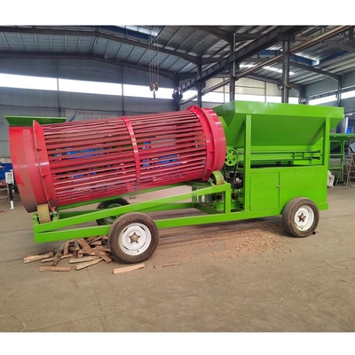 2022 Design Firewood Mobile Trommel Screen com e tamanho de descarga personalizável