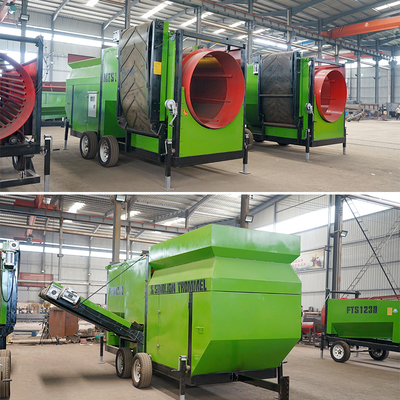 Máquina de peneira de tambor rotativo amplamente utilizada para compostagem de solo de areia de cascalho