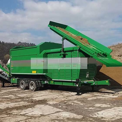 Triturador de tambores móveis MTS1230 para areia de terra, cascalho, composto, fitas de madeira de alta capacidade