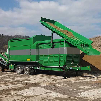 Triturador de solo móvel Triturador de tambor de composto Triturador para serrada Chips de madeira recusar