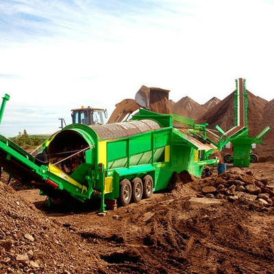 Triturador de solo móvel Triturador de tambor de composto Triturador para serrada Chips de madeira recusar