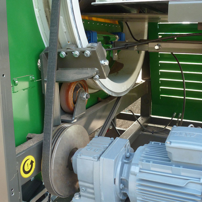 3200 KG Compost Trommel Auto-Limpeza Motor Diesel Drum Screen Machine com 11KW de Potência
