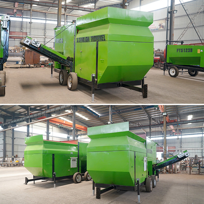 220-420V Voltagem Rotativa Compost Trommel Screen Separator para Compostagem de Alta Capacidade