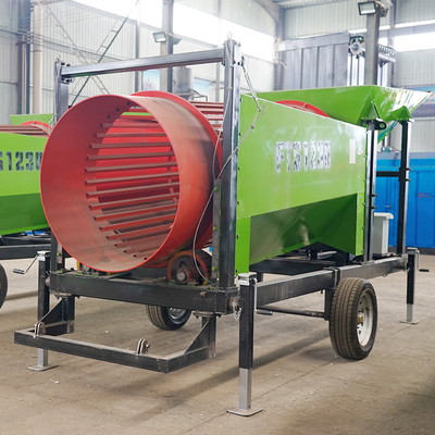 1790 KG Heavy Duty Firewood Screen para fácil seleção móvel de chips de madeira Firewood Trommel Screen