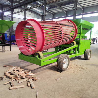 1790 KG Heavy Duty Firewood Screen para fácil seleção móvel de chips de madeira Firewood Trommel Screen