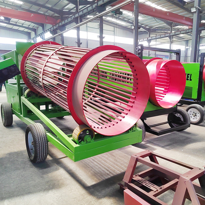 1790 KG Heavy Duty Firewood Screen para fácil seleção móvel de chips de madeira Firewood Trommel Screen