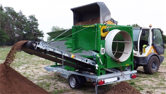 Triturador de tambor rotativo para composto Carvão vegetal Solo Madeira de fogo Vermes de rocha Sol superior