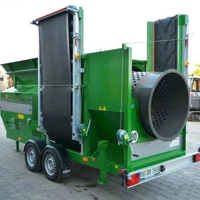 Ecrã multi-trommel de grande capacidade para compostagem competitiva