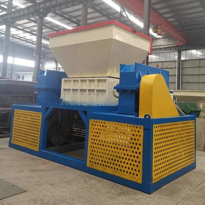 Máquina de trituração de metal de carapaça de ferro móvel de duplo eixo de resíduos para longa vida útil