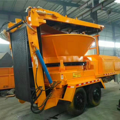 4-6 Blade Diesel Mobile Big Rotary Hopper Planta de trituração de tronco de árvore de madeira