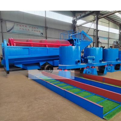 Instalação móvel de lavagem de ouro Trommel para equipamento de mineração de separação de ouro de 3000 kg de capacidade