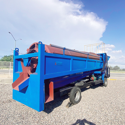 Instalação móvel de lavagem de ouro Trommel para equipamento de mineração de separação de ouro de 3000 kg de capacidade