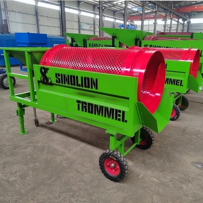 Ecrã de tromba móvel 520 KG Capacidade para operações de triagem do solo e do composto