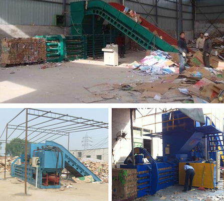35000 KG Mineração de energia Prensa hidráulica horizontal para soluções de eliminação de resíduos