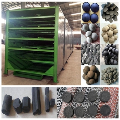 Forno de secagem industrial personalizado para linha de produção de briquete de carvão e 4 camadas