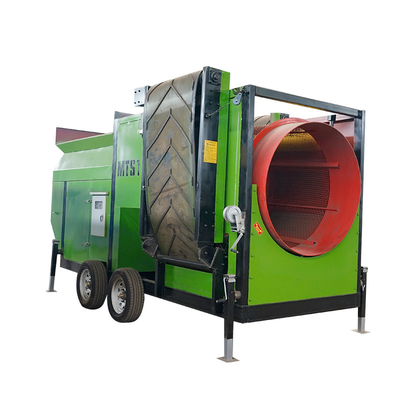 1200x2500 Triturador de trompas de composto para triagem de resíduos móveis na produção de composto