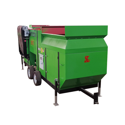 1200x2500 Triturador de trompas de composto para triagem de resíduos móveis na produção de composto