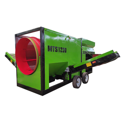 60m3/hora Capacidade Esquena móvel de trombetas para filtragem Compost Chips de madeira Topsoil Excrementos bovinos e ovinos