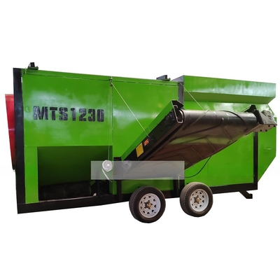60m3/hora Capacidade Esquena móvel de trombetas para filtragem Compost Chips de madeira Topsoil Excrementos bovinos e ovinos