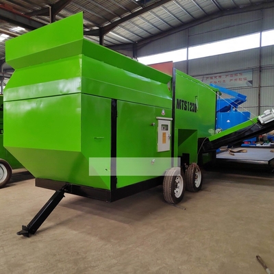 60m3/hora Capacidade Esquena móvel de trombetas para filtragem Compost Chips de madeira Topsoil Excrementos bovinos e ovinos