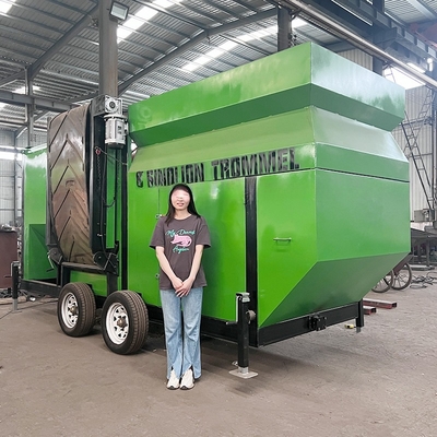 Lojas de materiais de construção dependem de um modelo de sol Trommel Screen com conjunto de gerador diesel