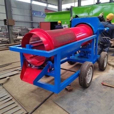 Equipamento de mineração de ouro Máquina de filtragem de tambor rotativo em pequena escala para colocação de ouro
