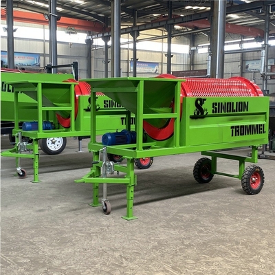 Equipamento de triagem rotativo móvel de pequena capacidade de processamento com alta taxa de recuperação