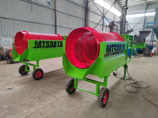 Equipamento de triagem rotativo móvel de pequena capacidade de processamento com alta taxa de recuperação
