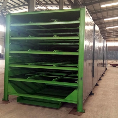 500-1000kg/h Aço carbono Carvão de madeira Briquete Chain Plate Secador de malha Secador de cinto com 1
