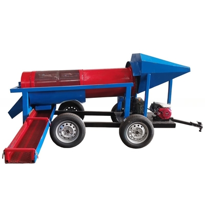 3KW Mobile Mini Alluvial Gold Wash Plant Máquina de lavagem de ouro Trommel Screen com 3