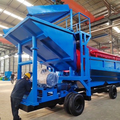 Separador de gravidade Pequena e grande escala de mineração de ouro Trommel Trommel de ouro móvel