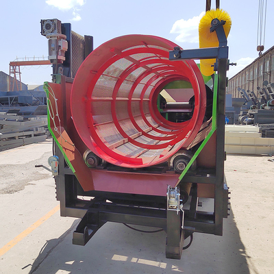 Sistema de Processamento de Resíduos Urbanos Municipais de Sólidos Trommel Screen Móvel com Capacidade de 3000 KG