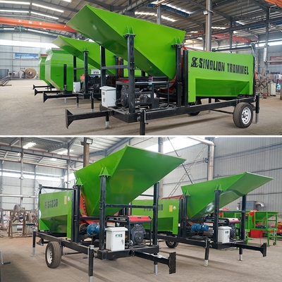 Mini Mobile Trommel Screen Economia de energia de trabalho pesado para máquina de mineração de ouro aluvial