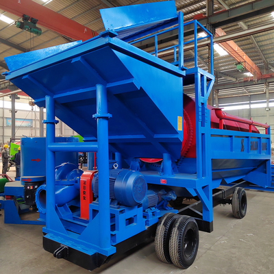Mini Industrial Trommel Screen Mobile Gold Washing Plant para Sistema de Gestão de Resíduos