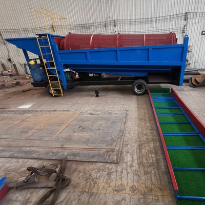 98% Eficiência 5-200tph Gold Mining Sand Gold Wash Plant Machine com Trommel Screen