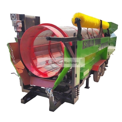 Máquina de filtro de trombas de peneira de composto com transportador adequado para diferentes modelos fabricados