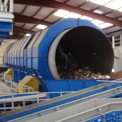 Linha Trommel de reciclagem de resíduos urbanos circular para o processamento sustentável de resíduos