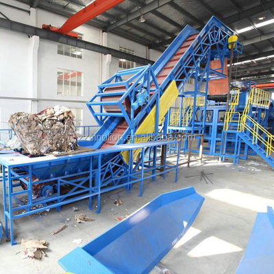 Linha Trommel de reciclagem de resíduos urbanos circular para o processamento sustentável de resíduos
