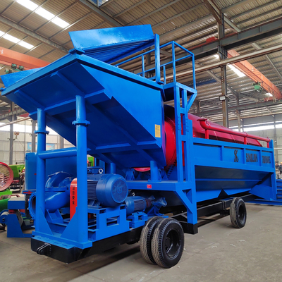 Separador de gravidade 100tph Máquina móvel de lavagem de areia de ouro Australia Gold Tromme Recovery Plant