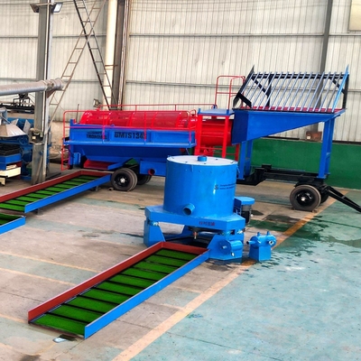 Separador de areia de ouro aluvial Trommel Máquina de lavagem de máquinas com padrão industrial
