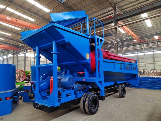 Separador de areia de ouro aluvial Trommel Máquina de lavagem de máquinas com padrão industrial