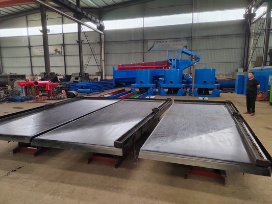 Pedido dos clientes equipamento de mineração de ouro balançando mesa para 545x1825x1242 lavagem de ouro