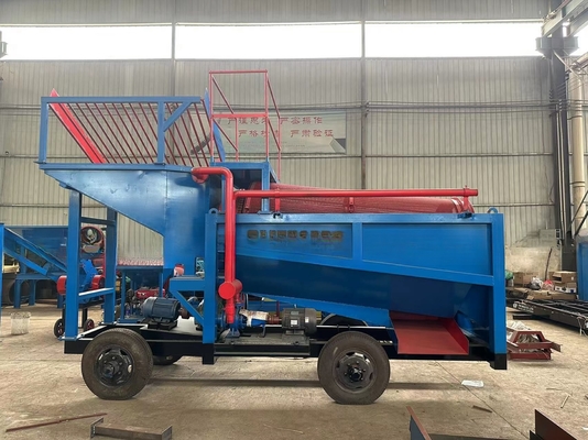 Separador de tambor de mineração de ouro de duplo ecrã aluvial para e saída de materiais múltiplos