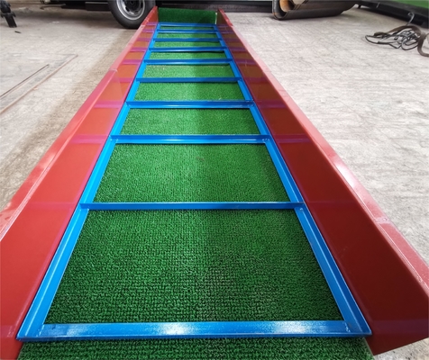 Precision Gold Separation Mining Sluice Box com Gold Collecting Grass Mat conectado