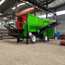 Ecrã vibratório portátil para compostagem de cascalho e copos de madeira em qualquer local