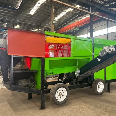 Ecrã vibratório portátil para compostagem de cascalho e copos de madeira em qualquer local