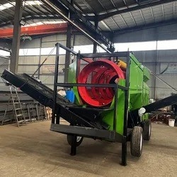 Ecrã vibratório portátil para compostagem de cascalho e copos de madeira em qualquer local