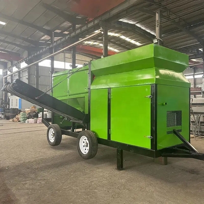 2-3 camadas 30m3/h Trommel Screen móvel para composto de cascalho porco e estrume de ovelhas