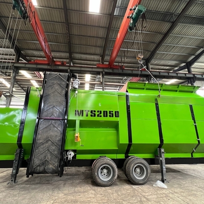 Fazendas 33.2kw Motor Grande Capacidade MTS 2050 Sítio Trommel Móvel para tambor rotativo de composto